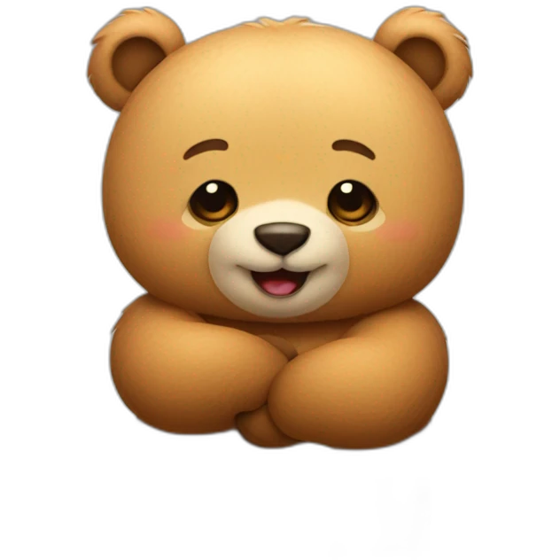 Cute bear trying to hug  emoji