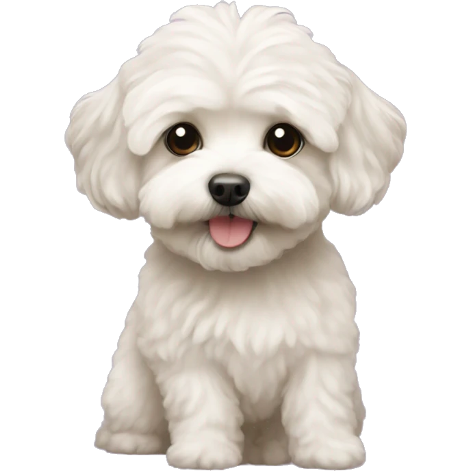 a small, short haired maltipoo emoji