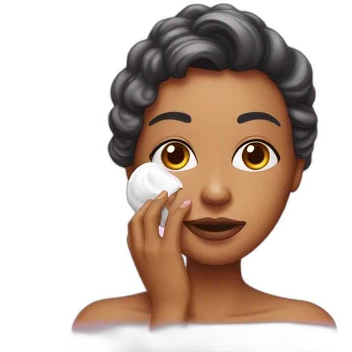 Applying cream on the face emoji