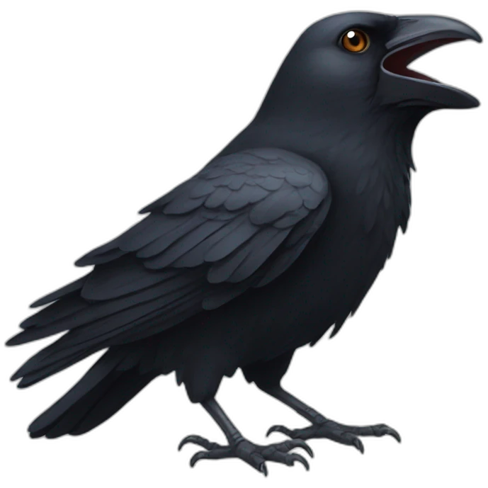 a crow shouting "sh'azat" emoji