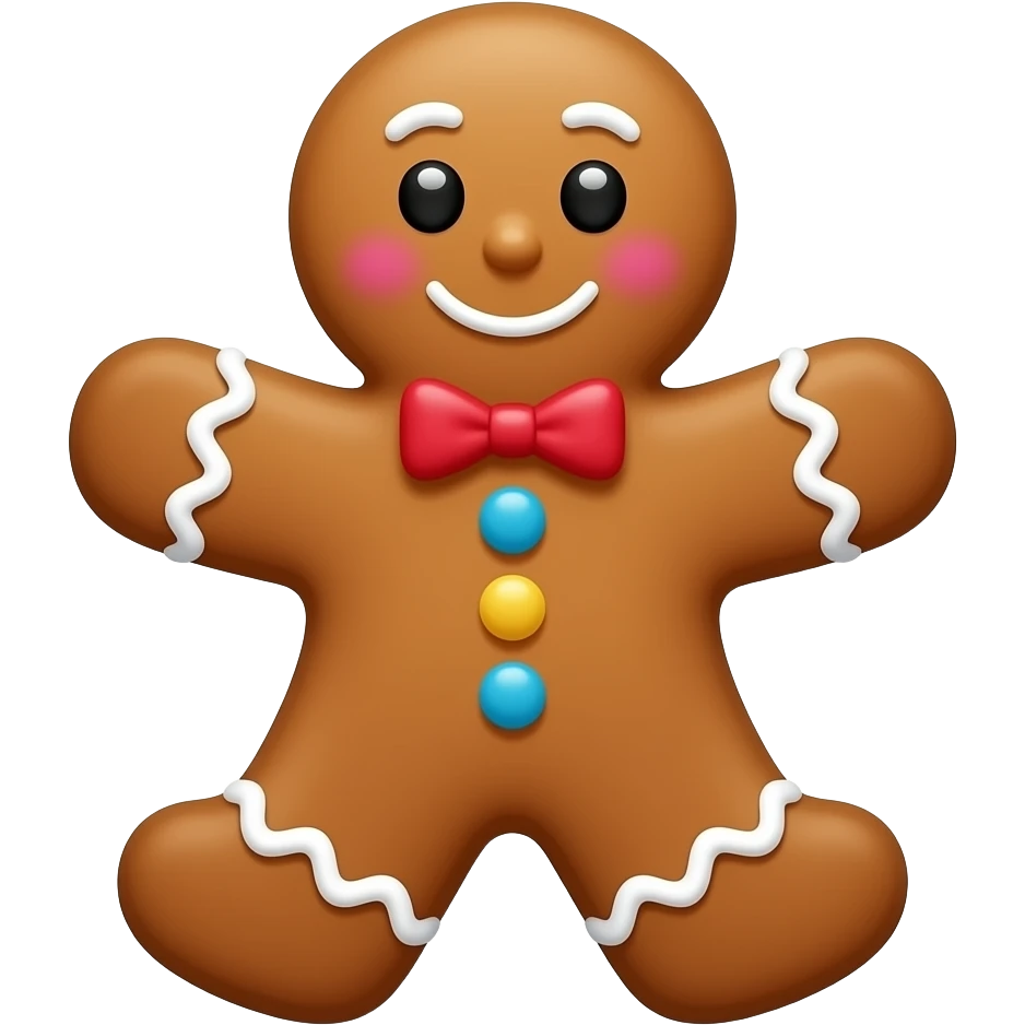 gingerbread man emoji