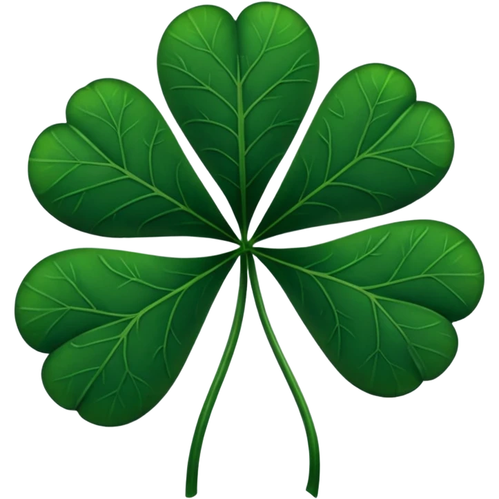 Five leaf clover in black clover in red and black colour  emoji