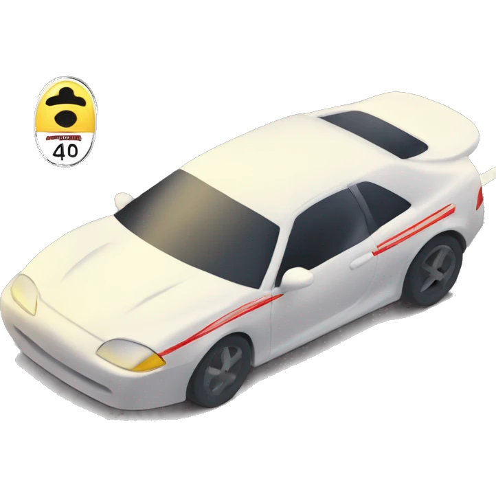 fast car going past speed limit sighn emoji