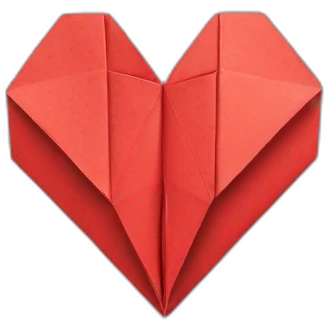 origami heart emoji