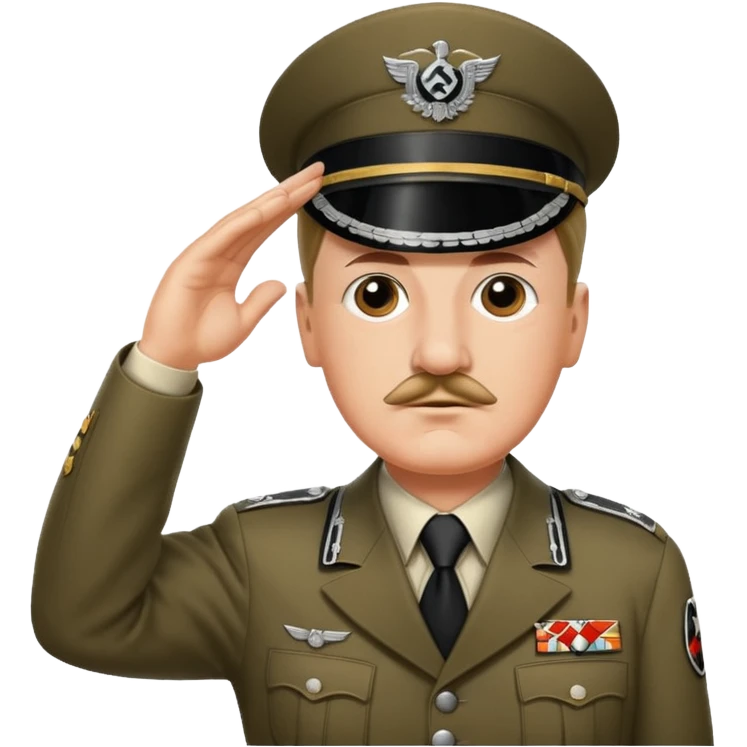 Hitler saluting emoji