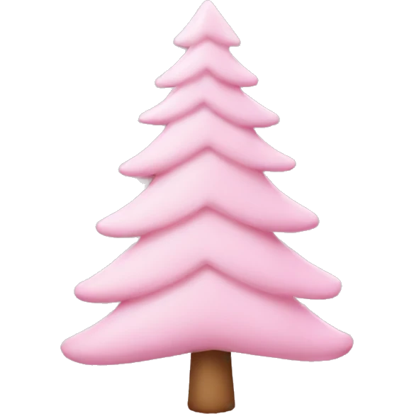 pastel pink christmas tree  emoji
