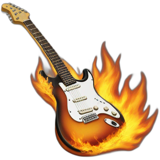 Electric Guitar on fire emoji