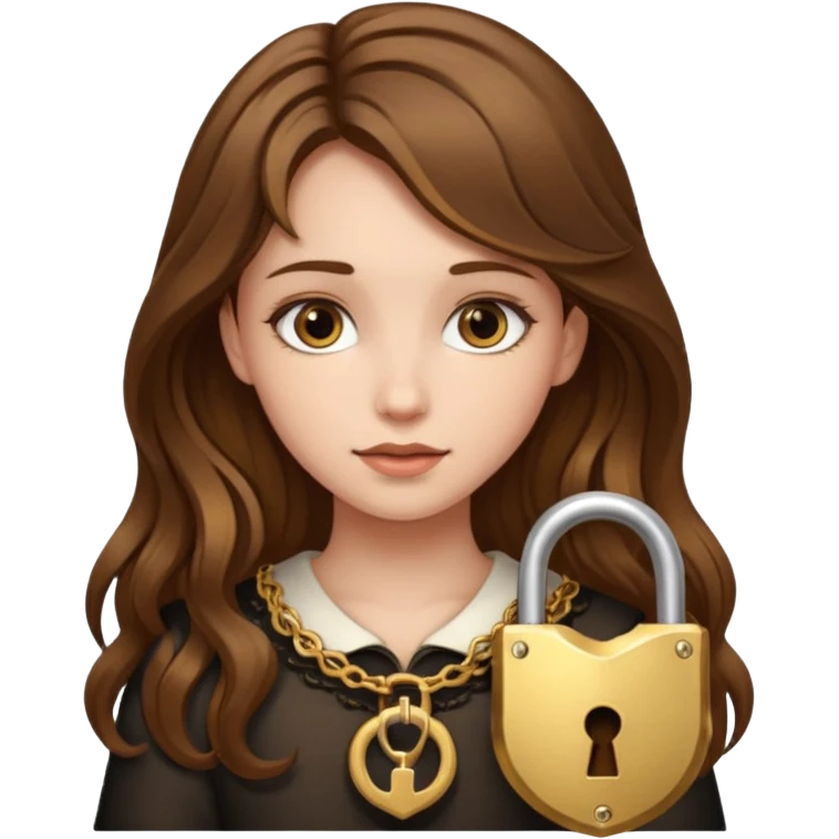 girl with lock emoji