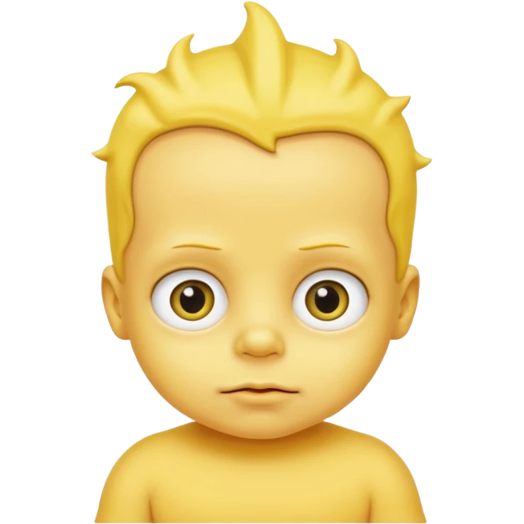 yellow baby with simpson style emoji