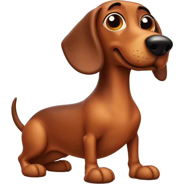 Big weiner dog emoji