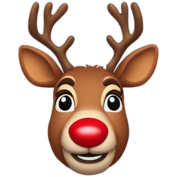 RUDOLPH with red nose emoji