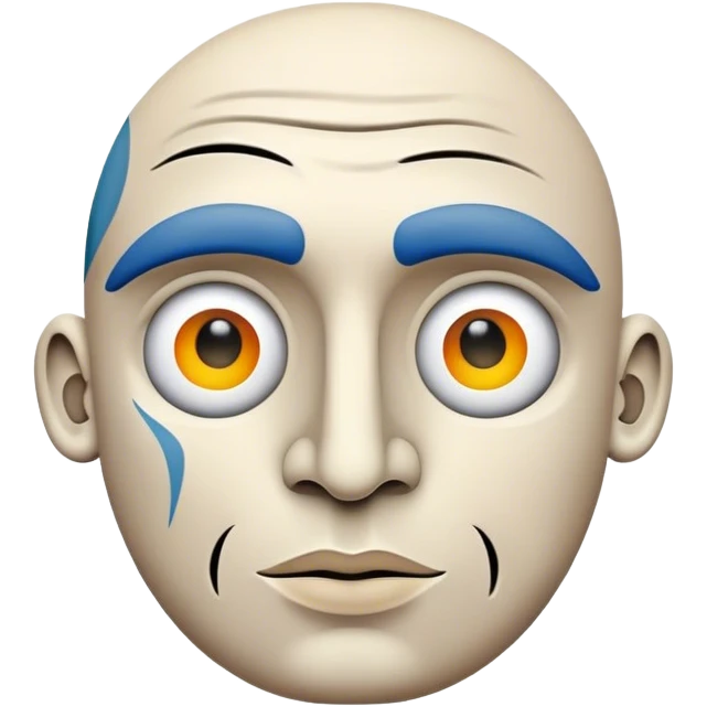 Cinematic Realistic Picasso Pop Culture Emoji, depicted with a creative, abstract representation inspired by the legendary artist rendered with bold textures and dynamic, artistic lighting. emoji