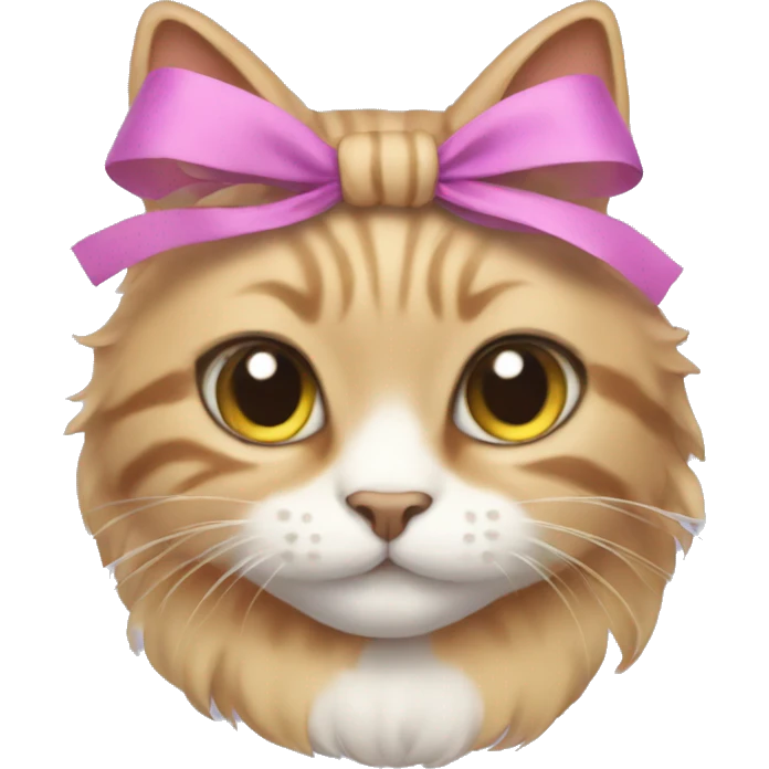 Cat with bows emoji