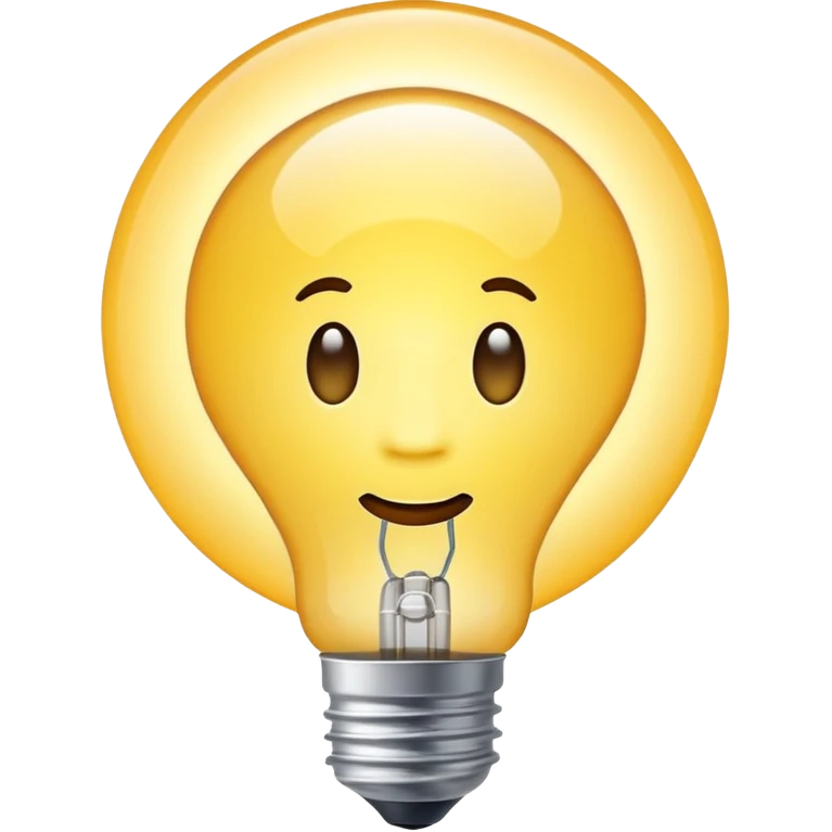 a glowing lightbulb where you can't see the middle of it because it is glowing so bright emoji