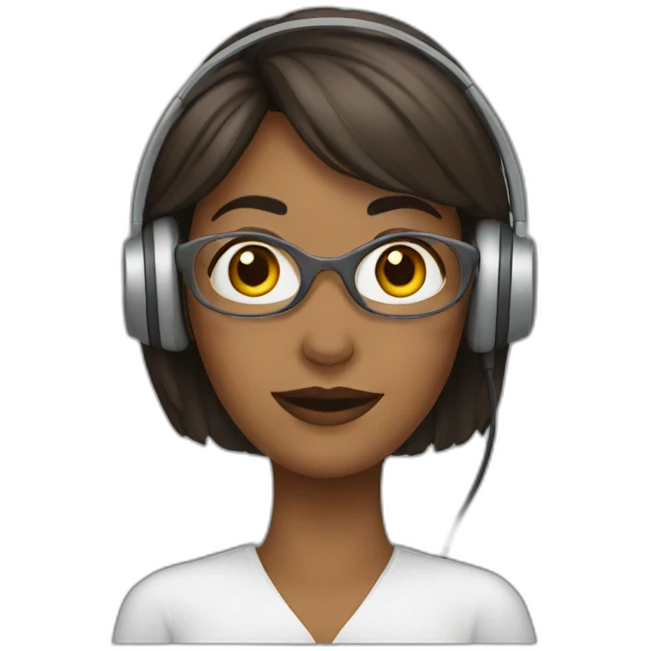 woman with headset emoji