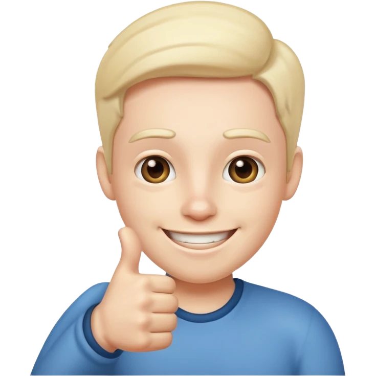 Buat gambar those bad tings guy dari sml yg sedang senang dan berikan jempol emoji