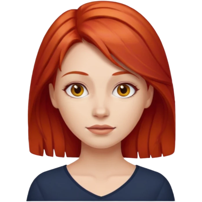 Woman with red hair emoji