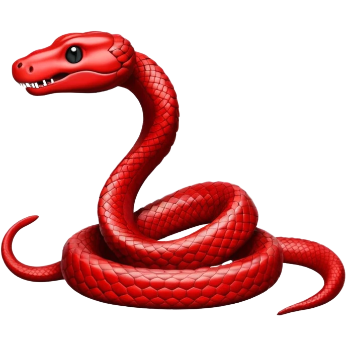 O sea que sólo sean las líneas que conforman a la serpiente que no tenga cuerpo que sea una serpiente roja emoji