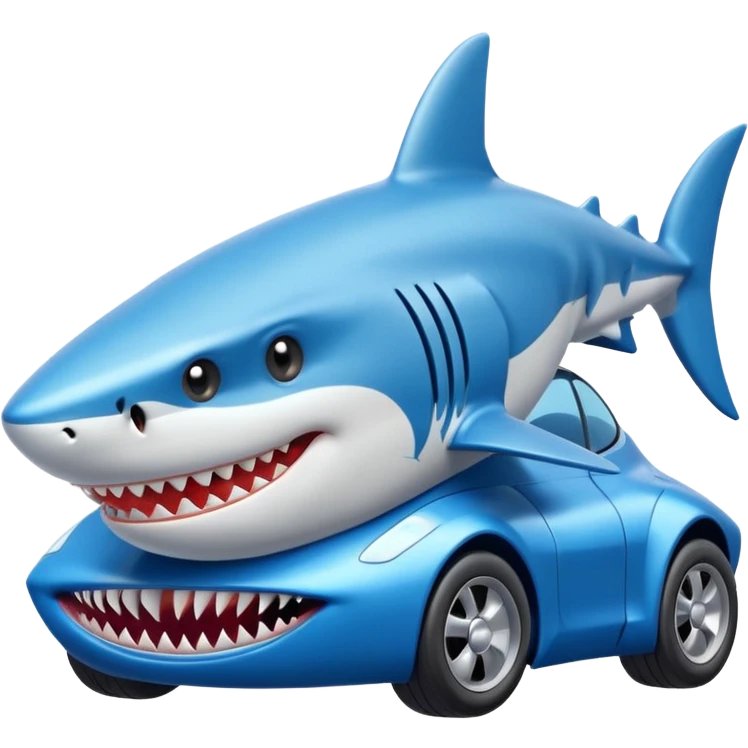 A shark car emoji