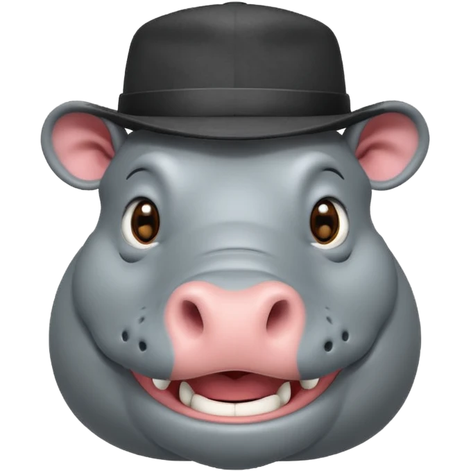hipoptamus wearing hat emoji