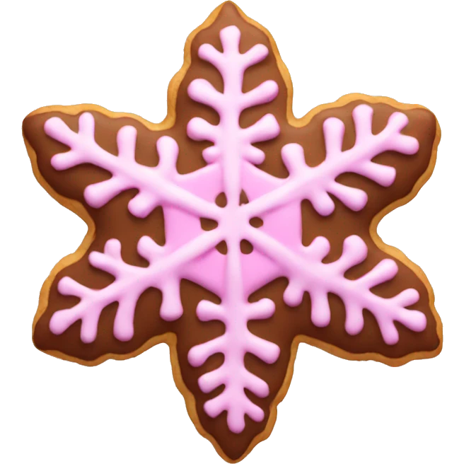 pink snowflake cookie  emoji