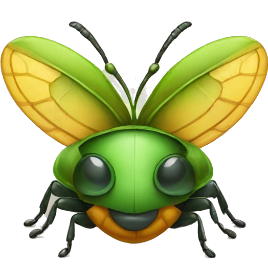 Bug with fancy hat emoji