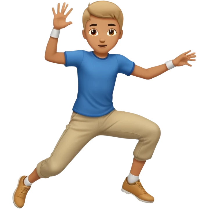 boy kick pose emoji