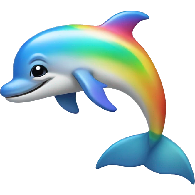 Rainbow dolphin emoji
