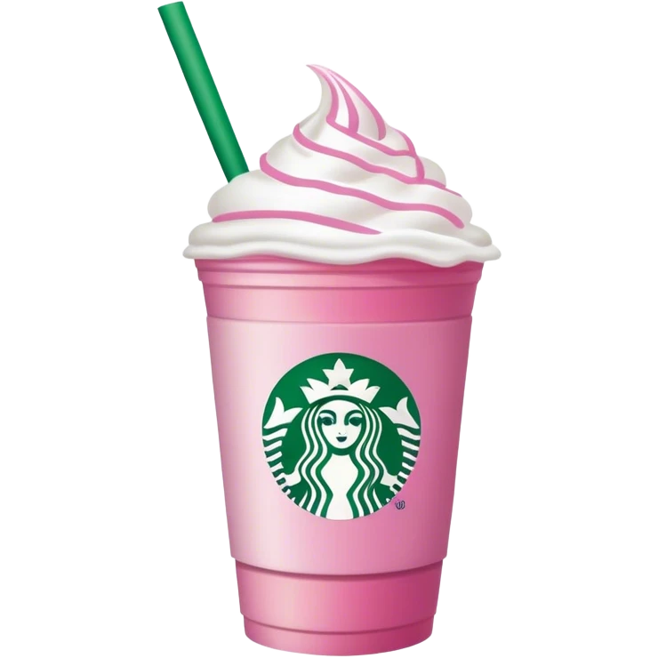starbucks cup pink drink with cold foam emoji