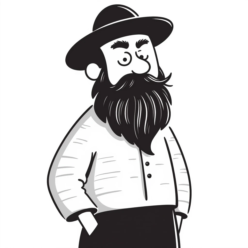 grumpy old man with a beard emoji