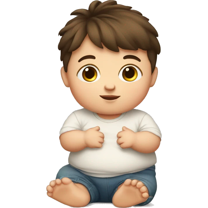 fat baby boy brunette emoji