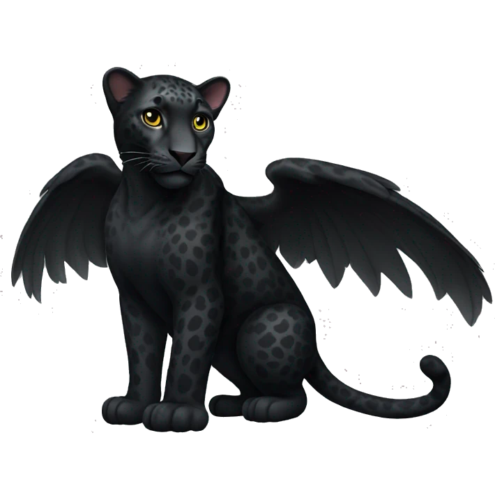 winged black leopard emoji