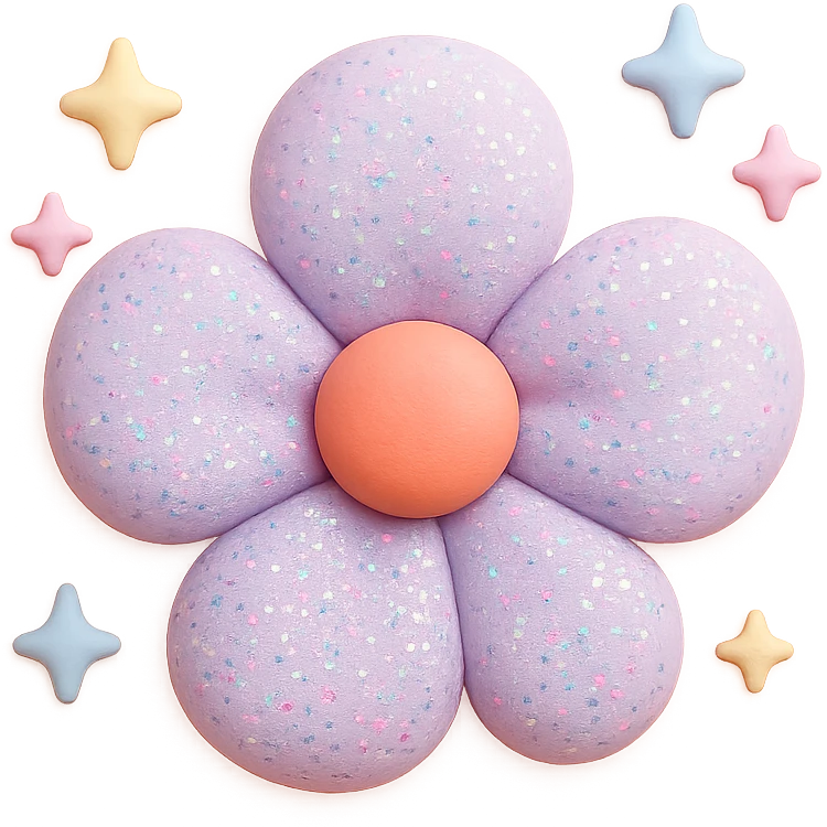 glitter flower emoji