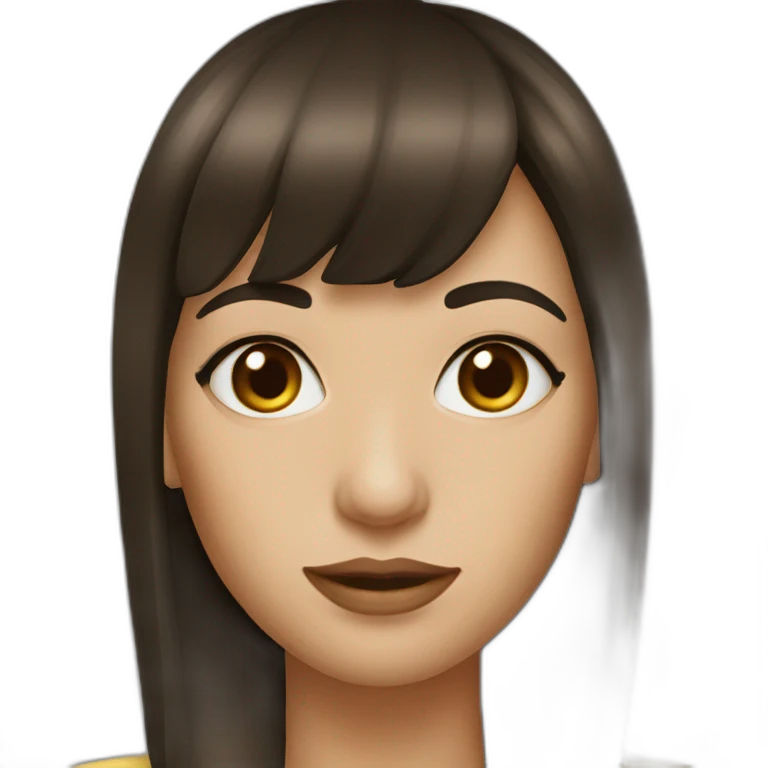 brunette-with-bangs emoji