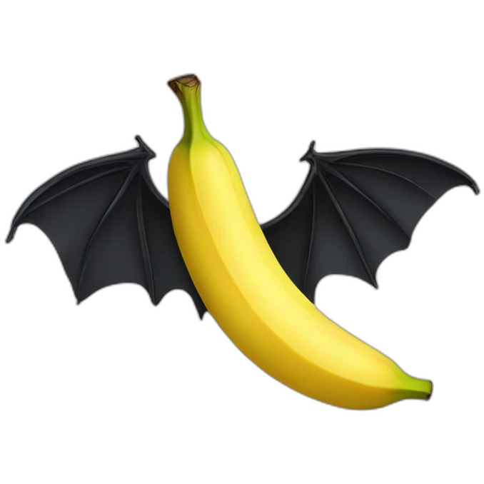 banana with bat wing emoji