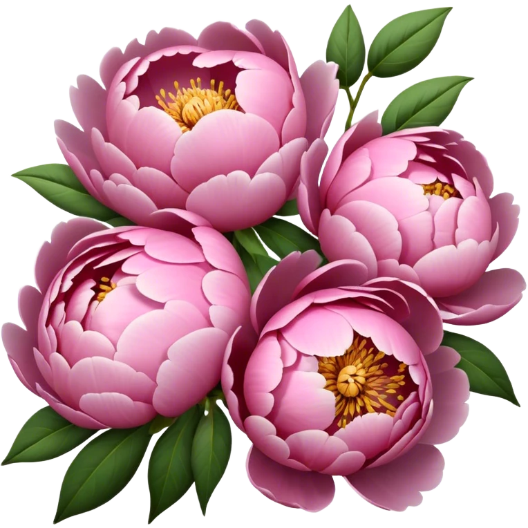 Dusty rose coloured peonies emoji