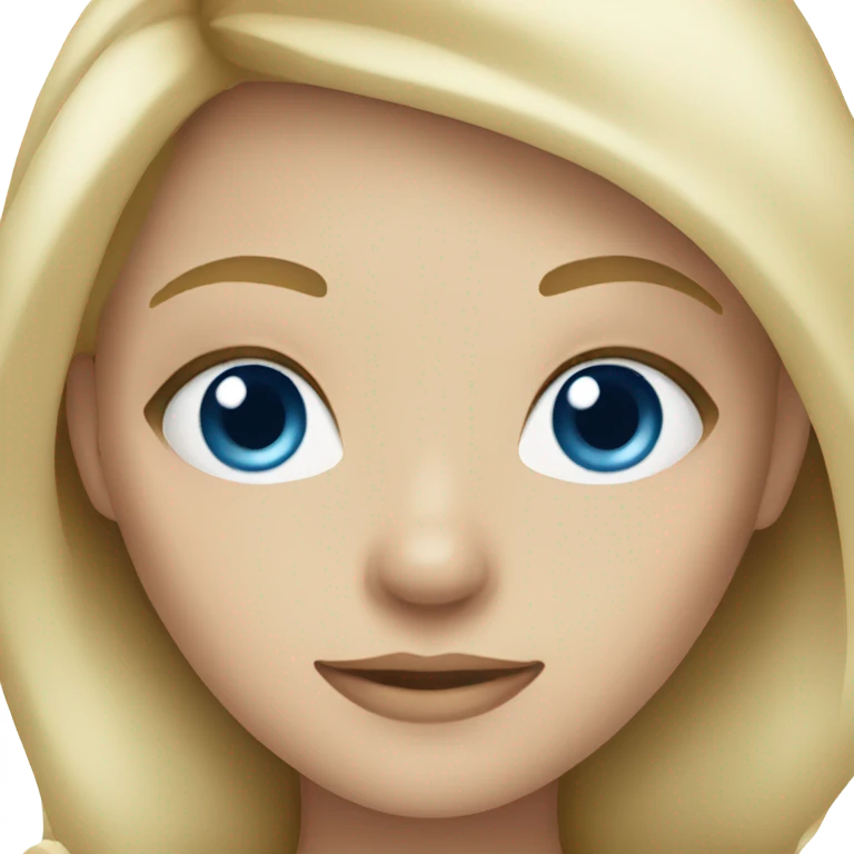Blonde girl with blue eyes  emoji