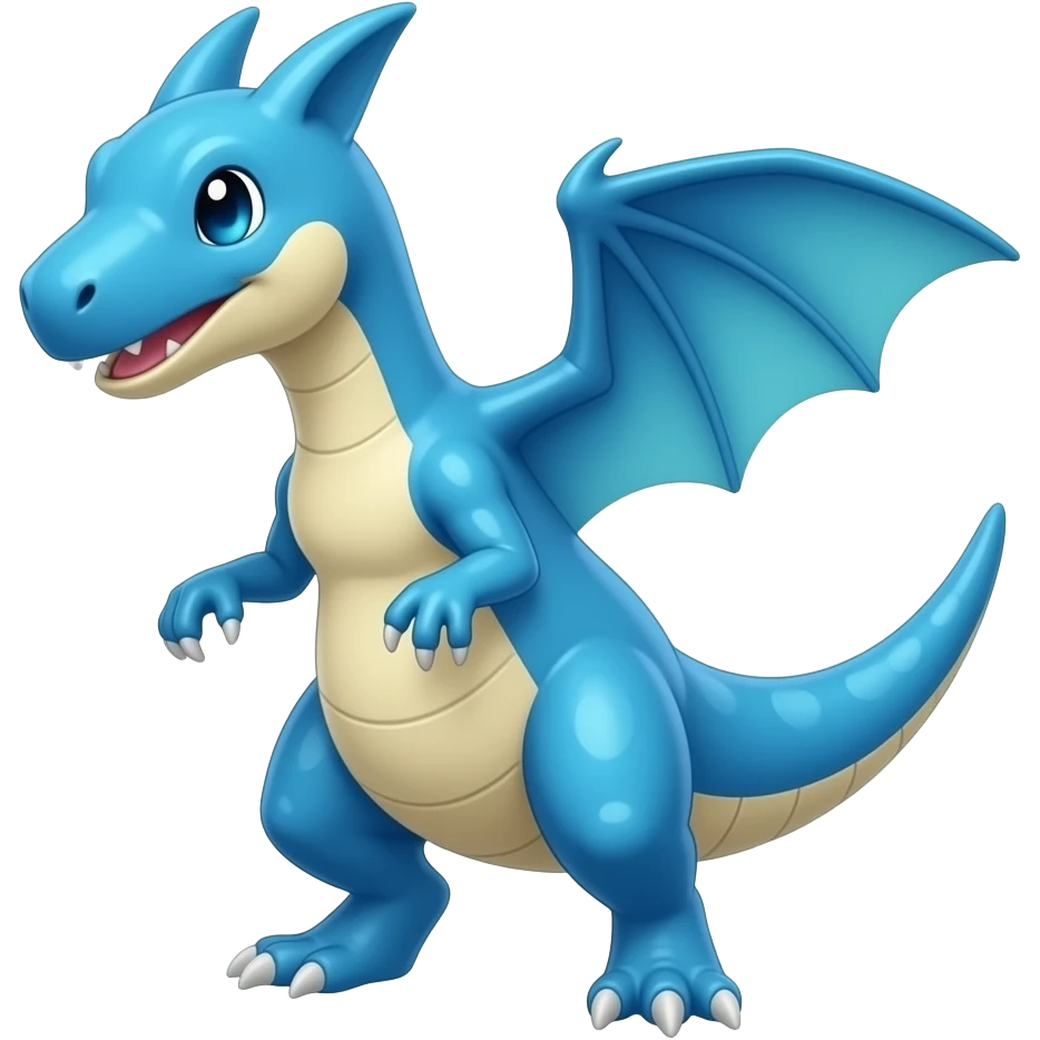 a shiny blue Genesect-Flygon-Raptor-Fakémon emoji