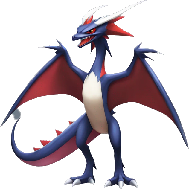 Edgy Cool Legendary Badass Godly Nargacuga-Noivern-Latias-Garchomp-Pokémon with markings Full Body emoji