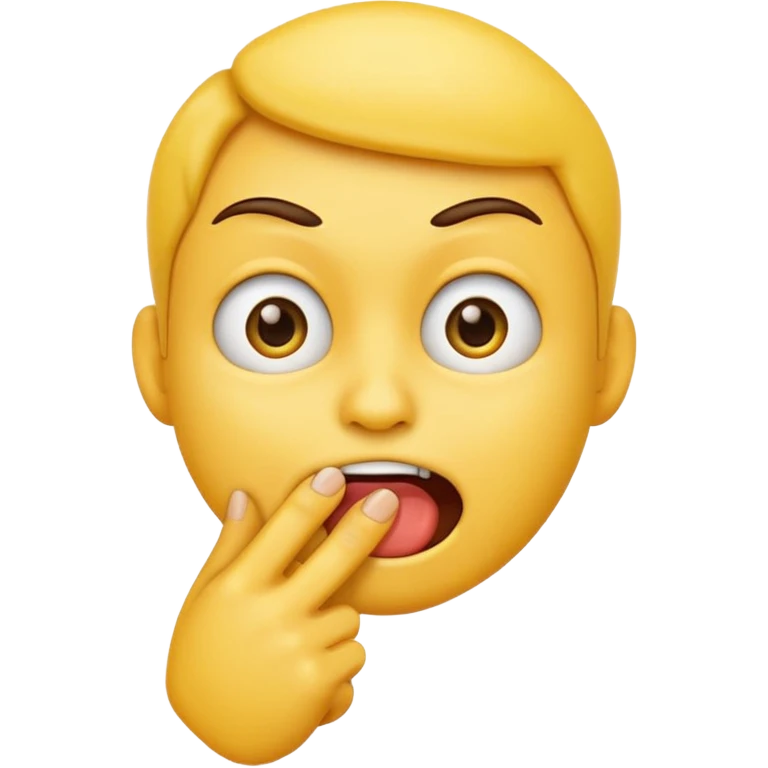 emoji face biting finger emoji