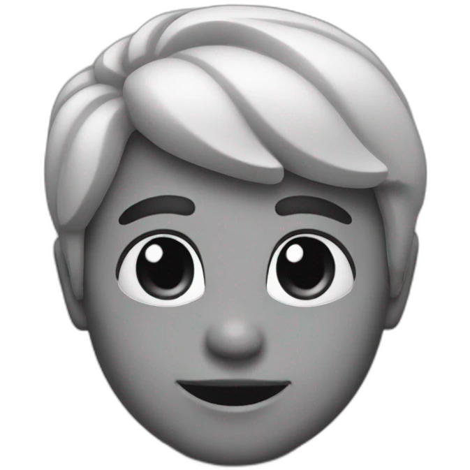emoji like black and white emoji