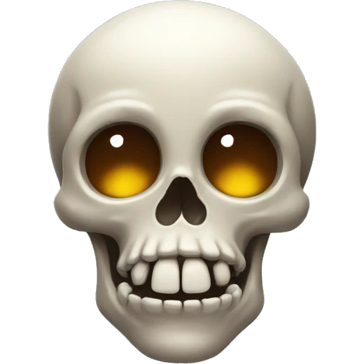 surprised skull emoji