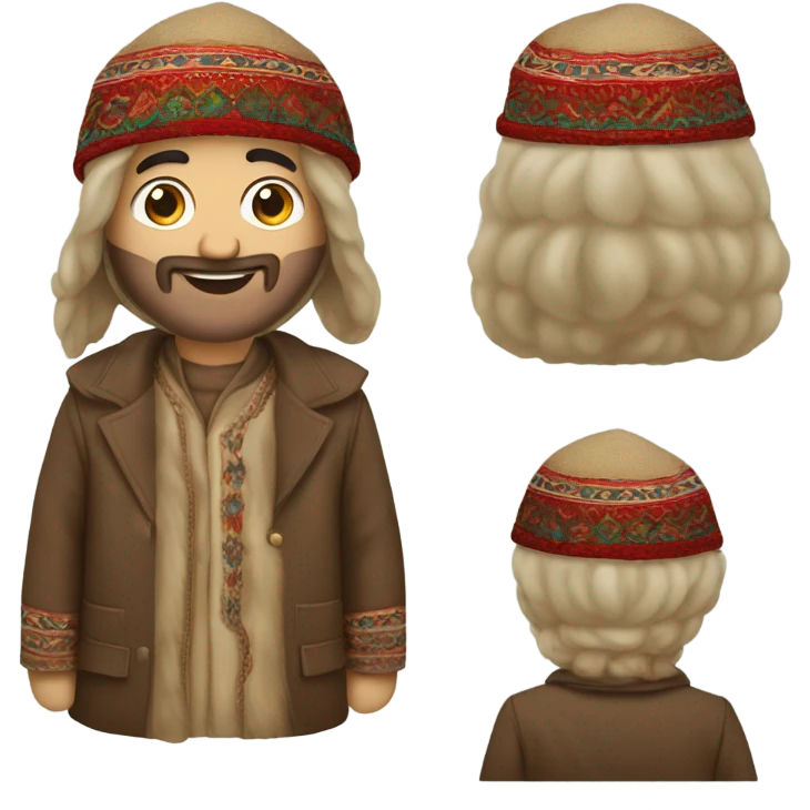 emoji of a guy in azerbaijani papaq emoji