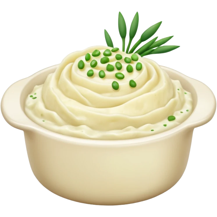 Mashed potatoes with chopped chives emoji