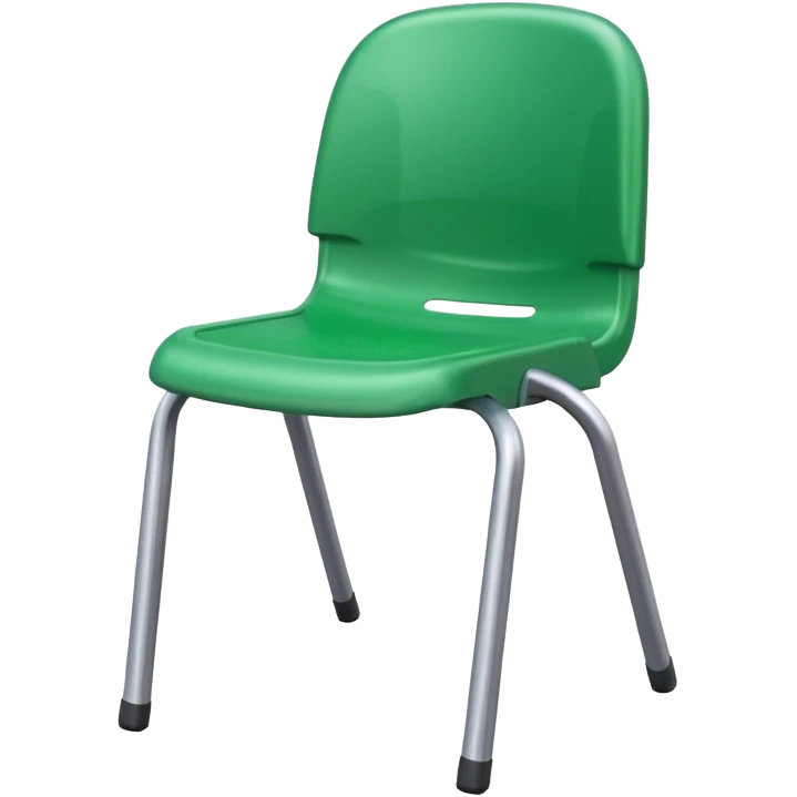 Silla de plástico verde emoji