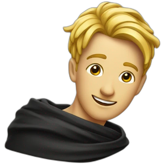 Emoji mit schwarzem Tuch das den Mund verdeckt  emoji