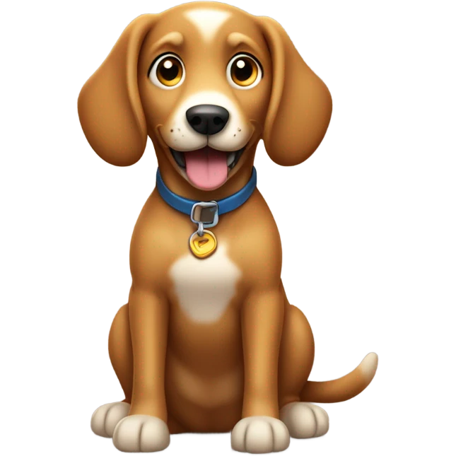 cute ligt brown bog emoji