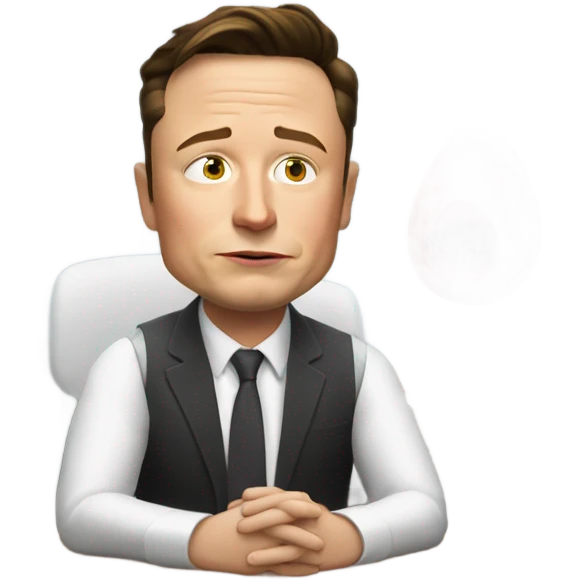 Ilon Musk the office crying emoji