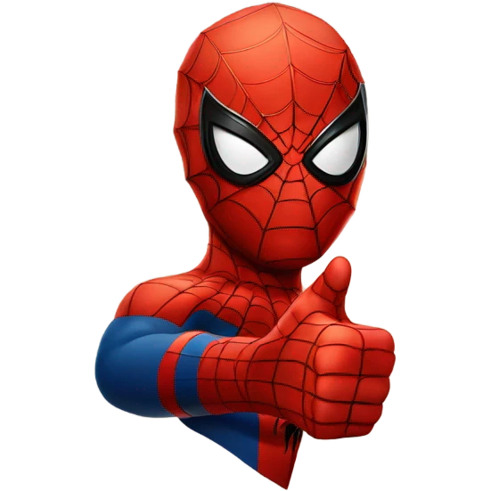 Spider-Man with a thumbs up emoji