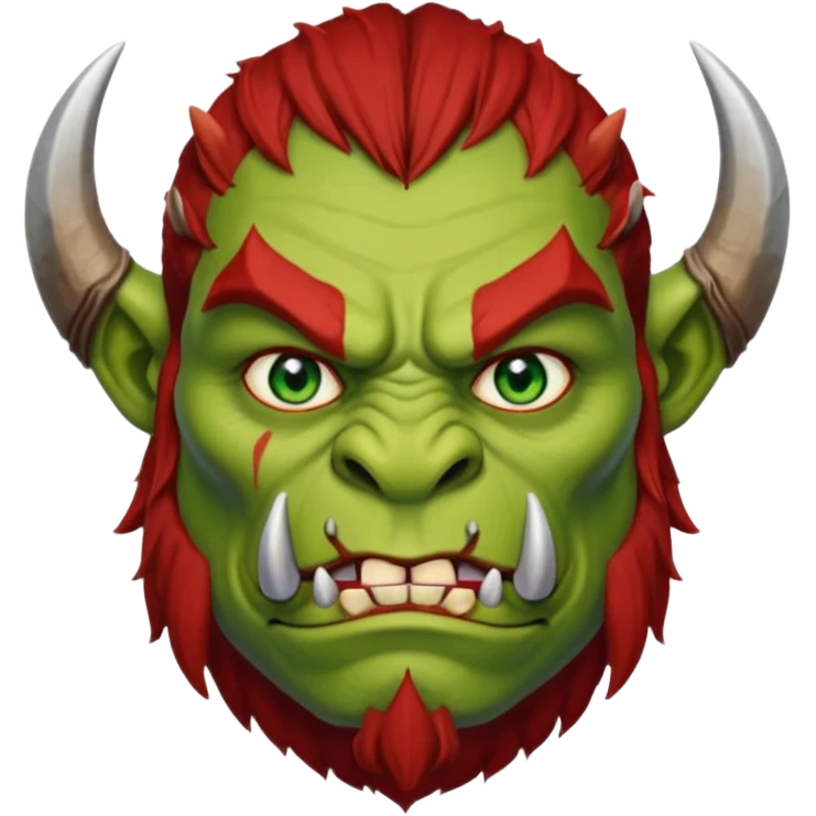 ORC DE ROSTO VERMELHO emoji